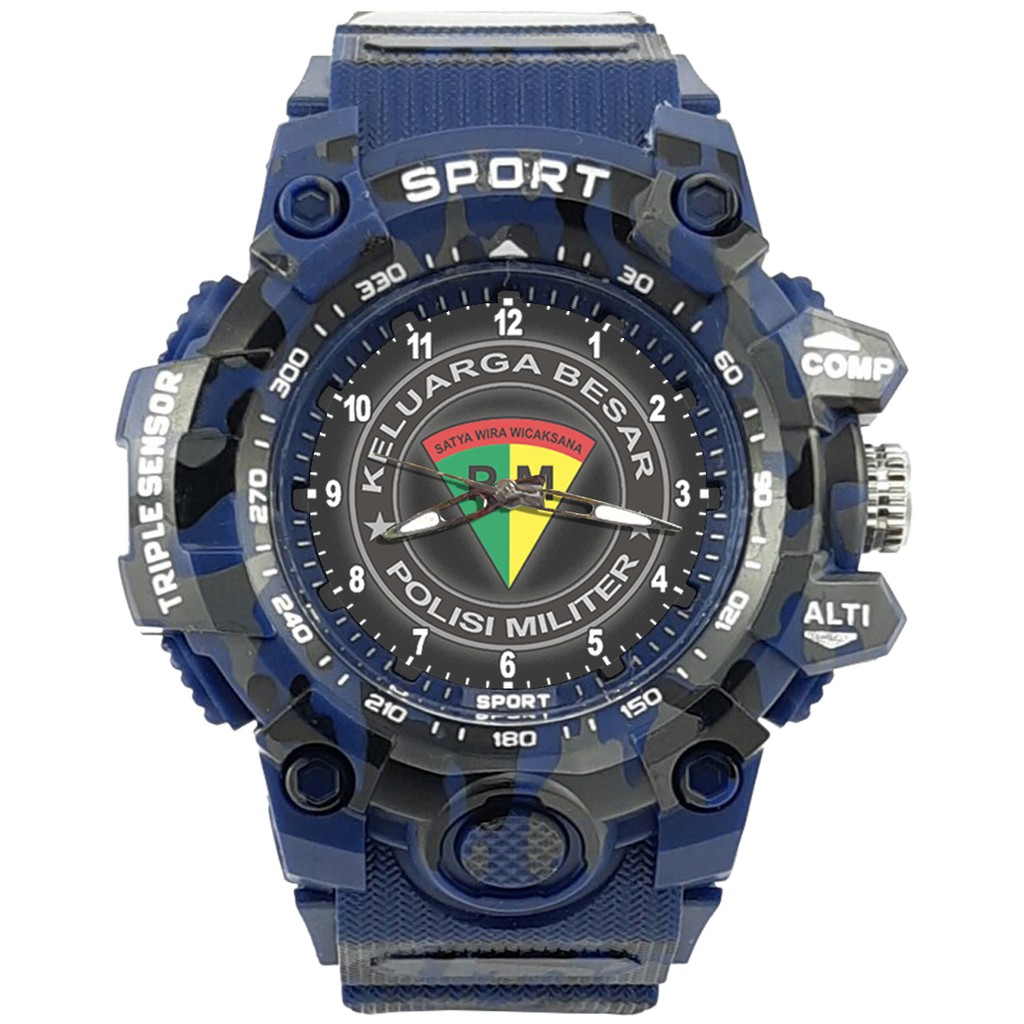 {Istimewa} Jam Tangan PM - POLISI MILITER 9 Biru Army Water Resistant
