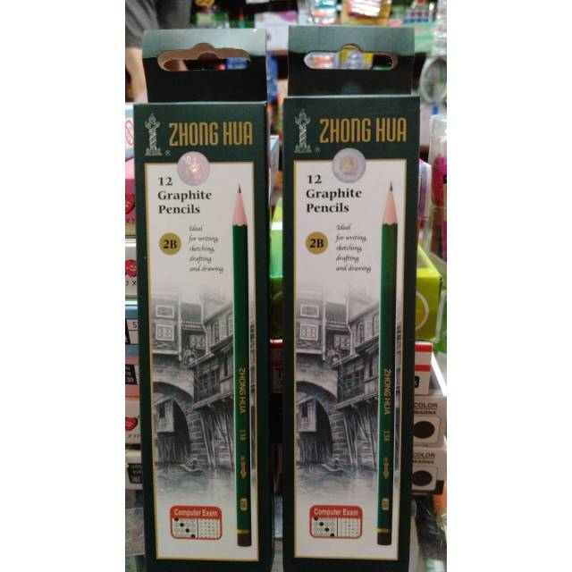

Pensil 2b murah zhong hua 12pcs