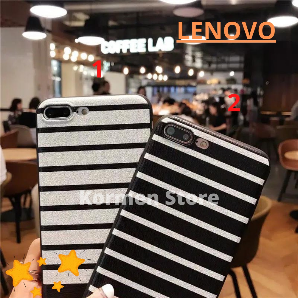 Softcase LINE LENOVO A1000 A2010 A6000 A6600 A7000 A7700 Casing Hp Designed Fashion Warna Hitam
