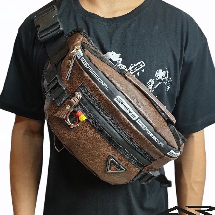Waistbag Devenity 1.0 Polo Amstar PU Leather Slingbag Tas Selempang Pinggang Kulit Pria