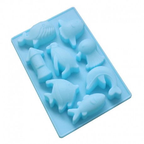 Cetakan Silikon Laut Silicone Mold Blue Sea World Premium Whale Dolphin Fish Penguin Ikan Paus Oven Safe Babymaniashop Jelly Clay Play Doh Resin