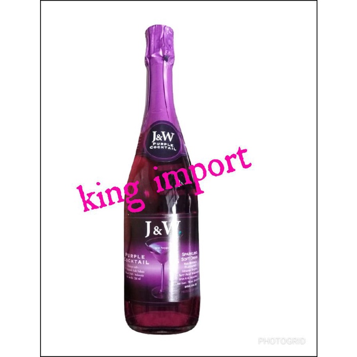 

J&W JW SPARKLING DRINK PURPLE COCKTAIL 750ML MINUMAN RASA