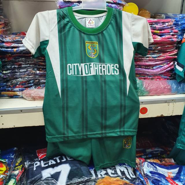 STELAN JERSEY PERSEBAYA ANAK CITY OF HEROES PRA MUSIM KIDS