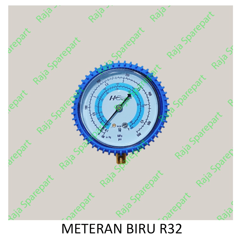 Meteran Manifold Biru R32