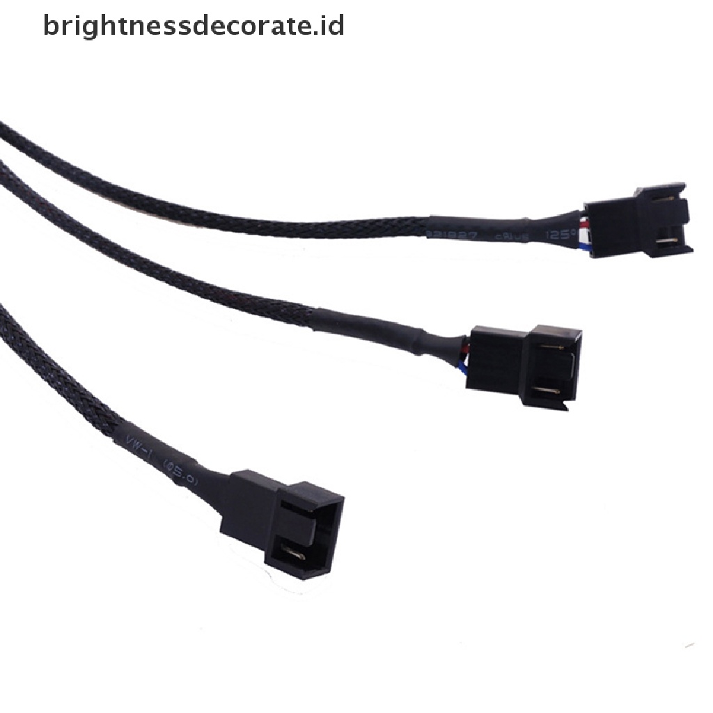 Kabel Ekstension Splitter Power Sleeve Kipas Komputer 3 Arah Pwm 4pin / 3pin Bahan Tembaga