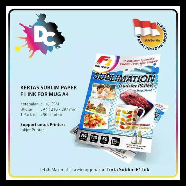 

Kertas Sublim / Sublimation Paper For Mug Ukuran A4 Isi 50 Lembar Sale