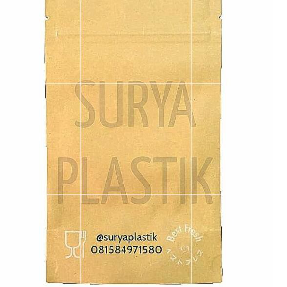 

G84I Pouch Kraft 12x20 Kemasan Snack, Makanan Kering, Kopi NZ7