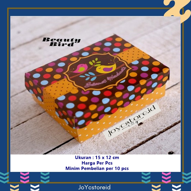 Dus Roti Kotak Kue Cantik R5k Beauty BIRD Kotak 15x12 BoxJajan / Box Kue / Box Jajan / Snack Box / K