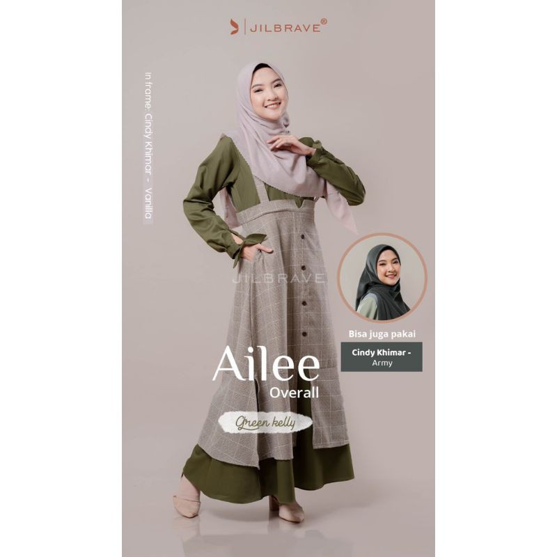 Ailee overall green Kelly ORI by jilbrave official (size S)
