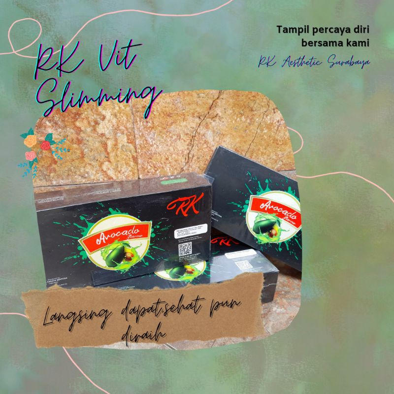 RK Glow RK Vit Slimming Pencerah Pelangsing Avocado 10 sachet READY STOCK