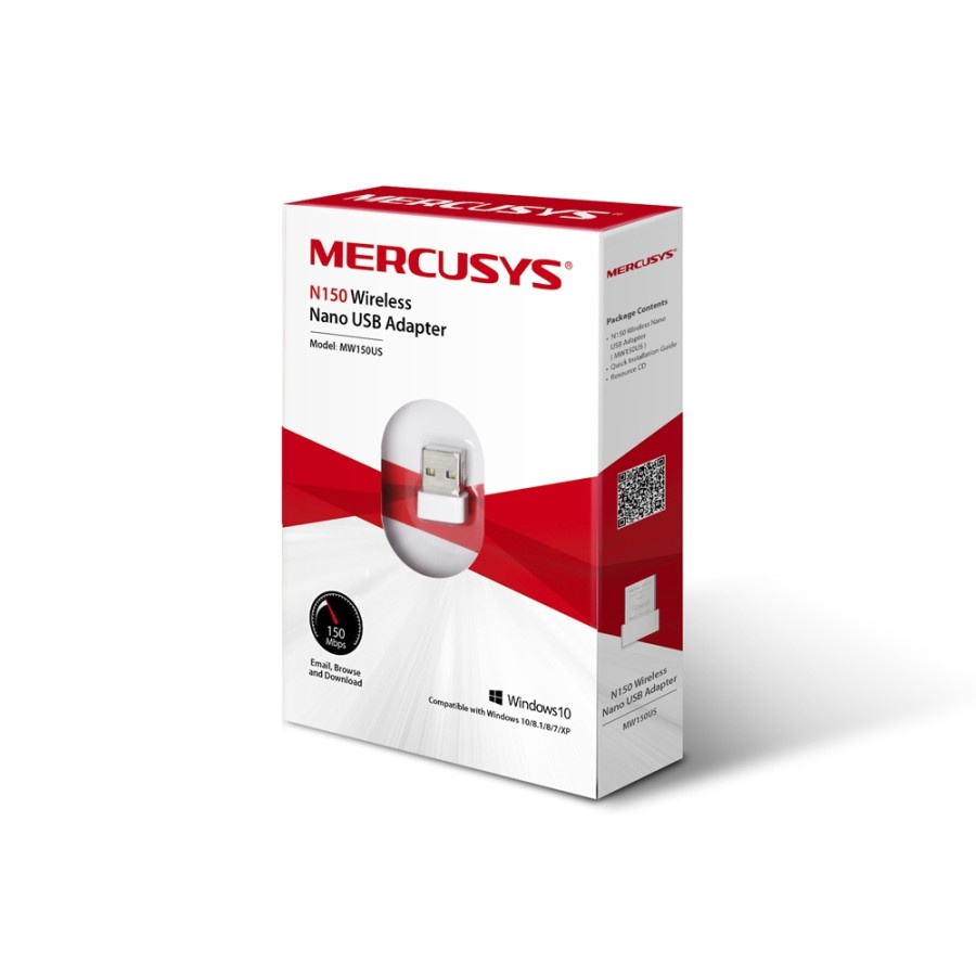 USB Wireless Adapter Mercusys MW150US Nano N150 150Mbps 2.4Ghz