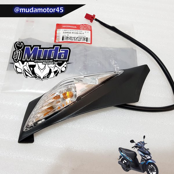 LAMPU SEIN DEPAN KIRI OLD VARIO 110 KARBU 33450-KVB-931 WINKER ASSY L FR LAMA RETING SIGN LAMP 33450