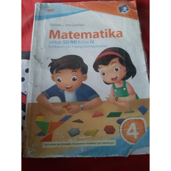 Buku Matematika kelas 4 penerbit GAP, bahasa inggris, Lampung dan penjaskes