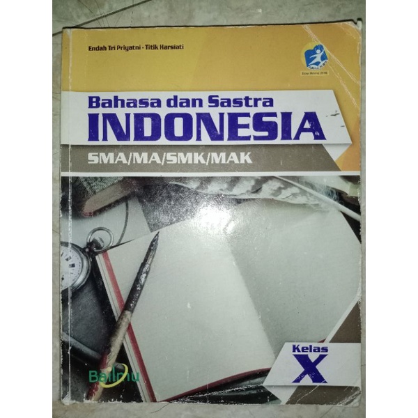 

BAHASA DAN SASTRA INDONESIA SMA/SMK KELAS X