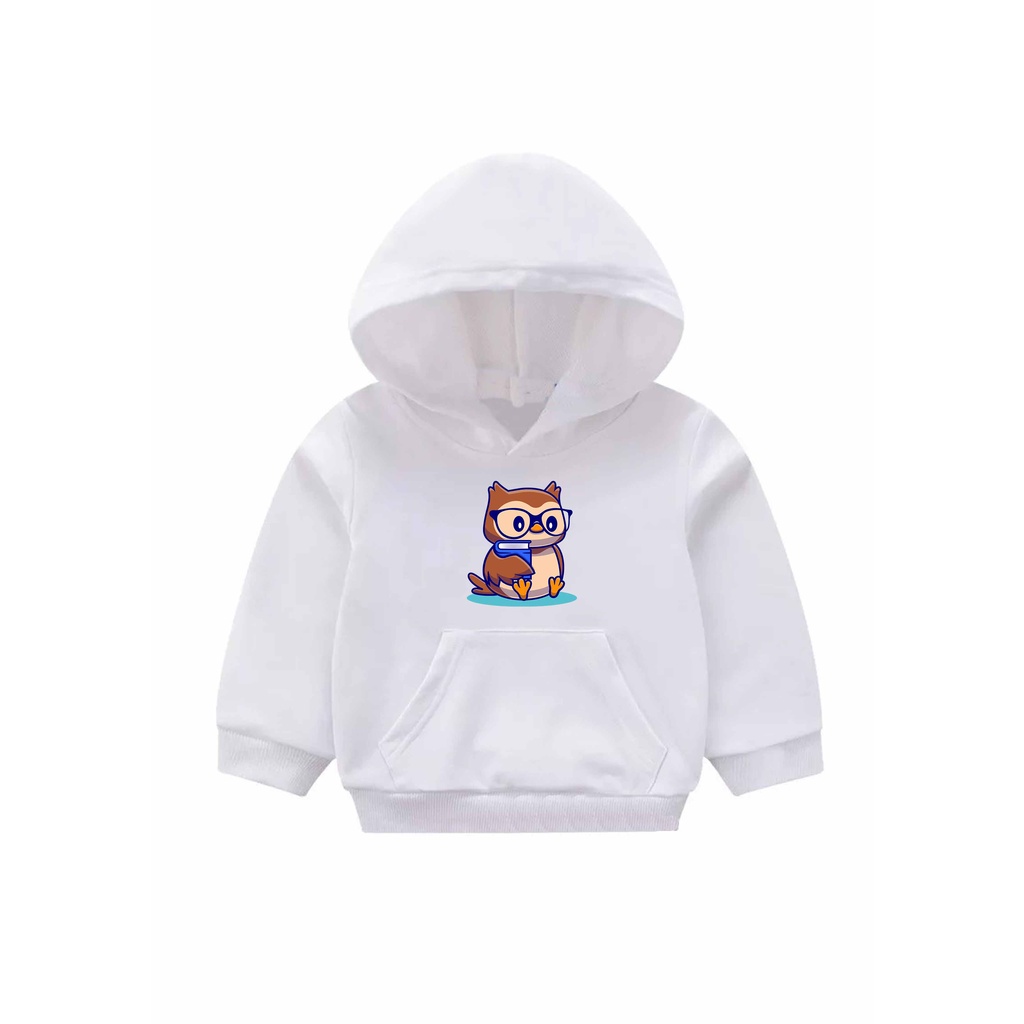 Hoodie The owl Sweater Pakaian Fleece Anak M - XXL