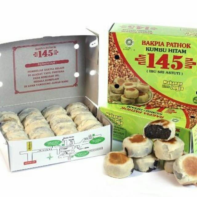 

Bakpia pathok 145 ( Ibu Sri Astuti) aneka rasa isi 15 & 20 /Oleh-oleh khas Jogja fresh