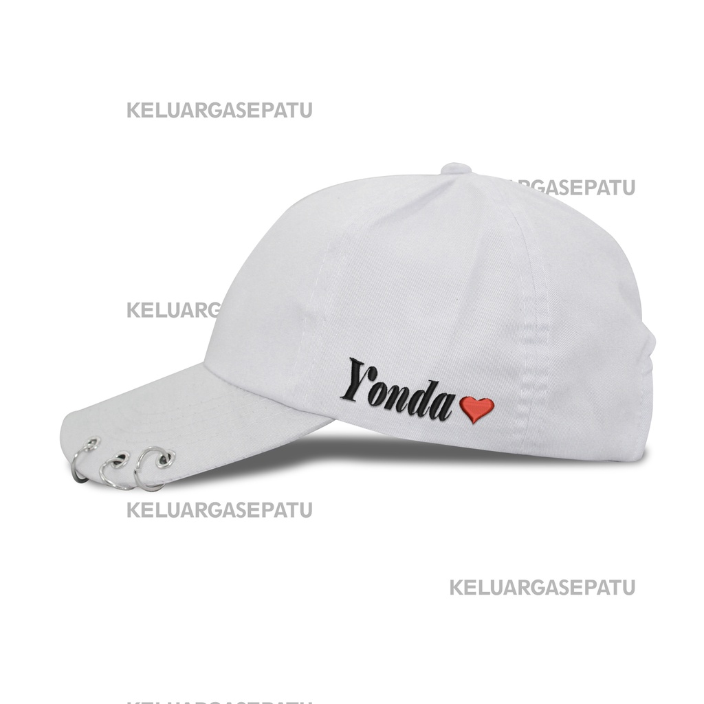 TOPI RING BORDIR NAMA KOREA TOPI ANTING BORDIR NAMA TOPI RING BESI CUSTOME BORDIR SATUAN TOPI ANTING KOREA MURAH