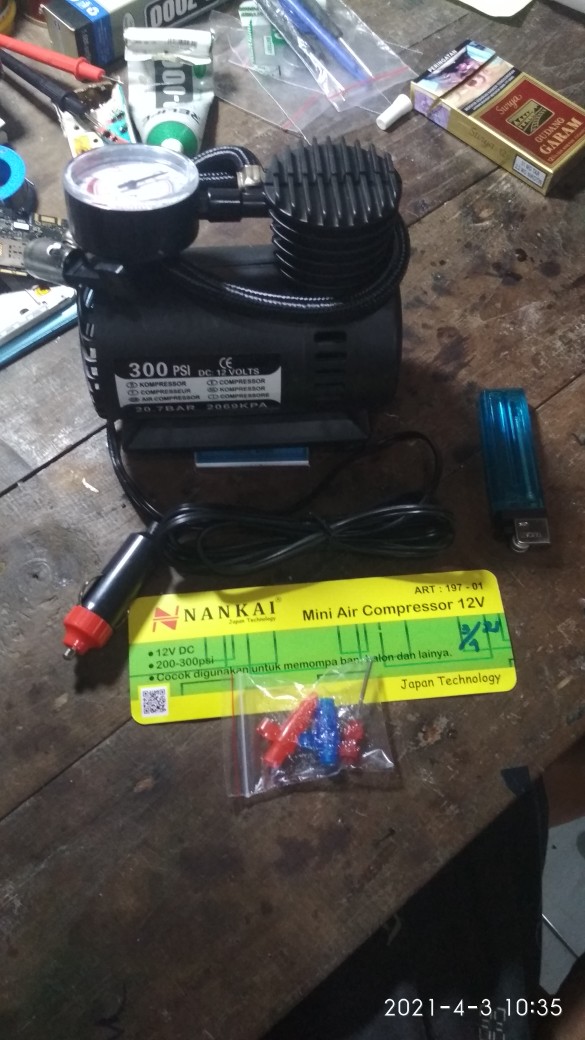 Kompresor Mini Angin Pompa Ban Mini Motor Dan Mobil Portable