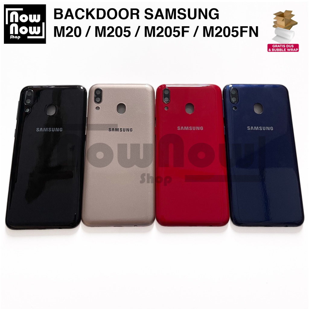 Backdoor Tutup Belakang Baterai Backcover Back Casing Housing Samsung Galaxy M20 M205 M205F M205FN M205G Cover Belakang SM-M205F SM-M205FN SM-M205G SM-M205M SM-M205N