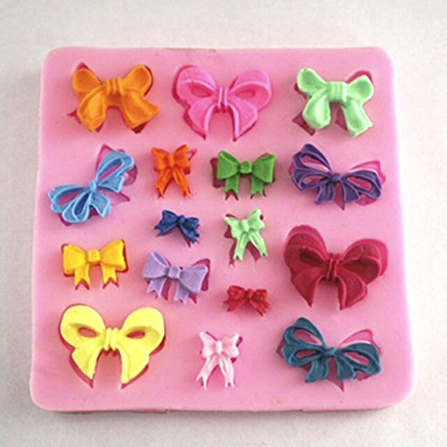7 x 7 cm cetakan fondant bentuk dasi pita ukuran kecil 7 x 7 cm cetakan fondant bentuk dasi pita ukuran kecil