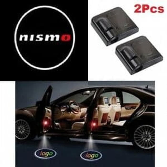 DOOR LIGHT STYLE LAMP NISMO LAMPU PINTU MOBIL WIRELESS PROJEKTOR LOGO