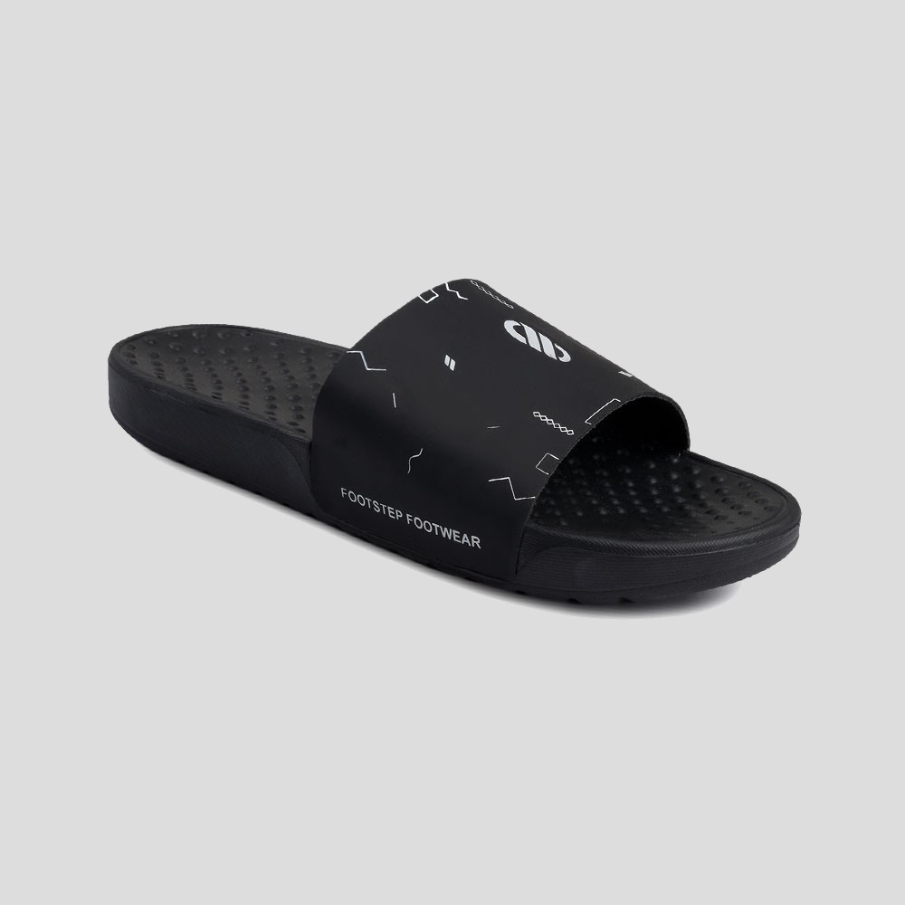 AUDI BLACK |ManNeedMe x FSTP| Sandal Slop Pria - Sendal Slip On Ringan