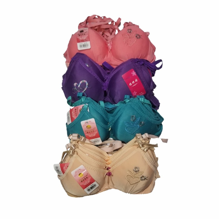 BRA / BH Wanita 3 pcs Tanpa Kawat Size 32 - 36 SWEET LOVE  Murah