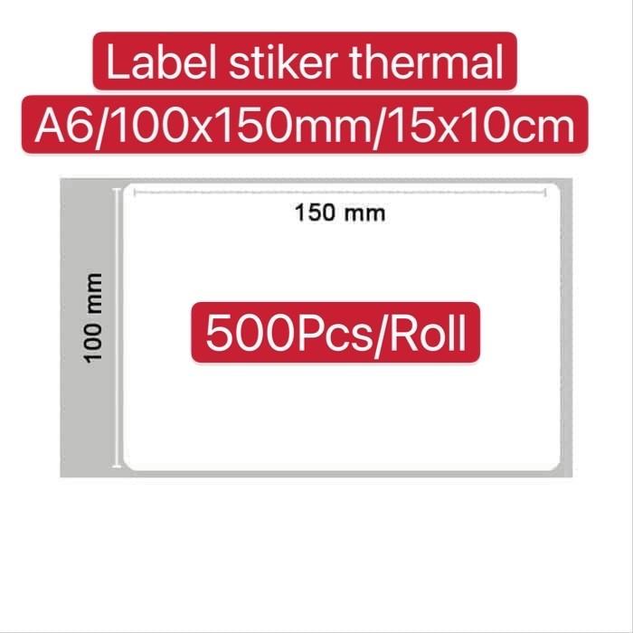 

Termal | Label Barcode 100 X 150 Mm Kertas Sticker Direct Thermal 100X150 500Pc
