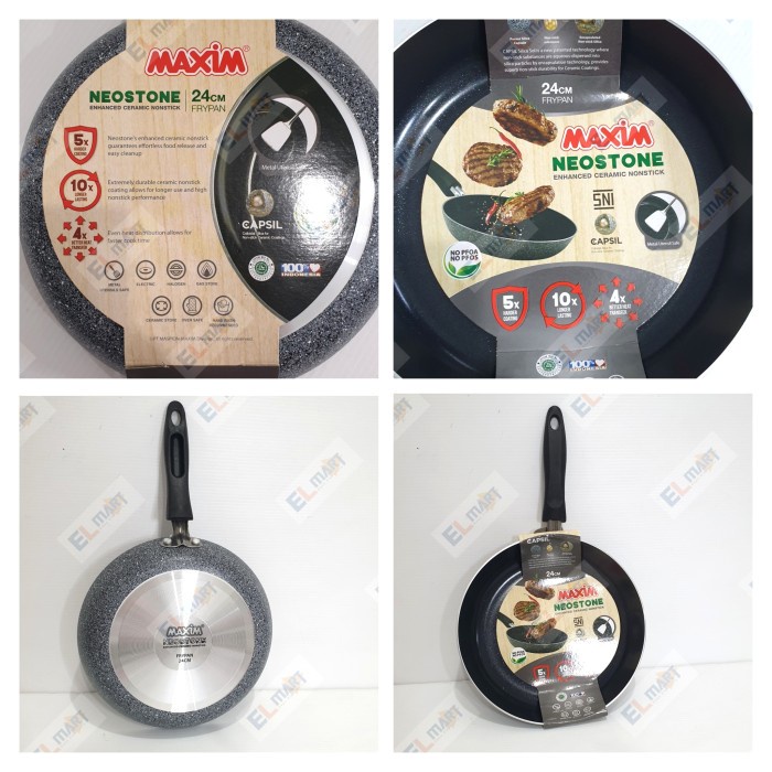 Frypan Maxim Ceramic 24cm Neostone Capsil Penggorengan Anti Lengket