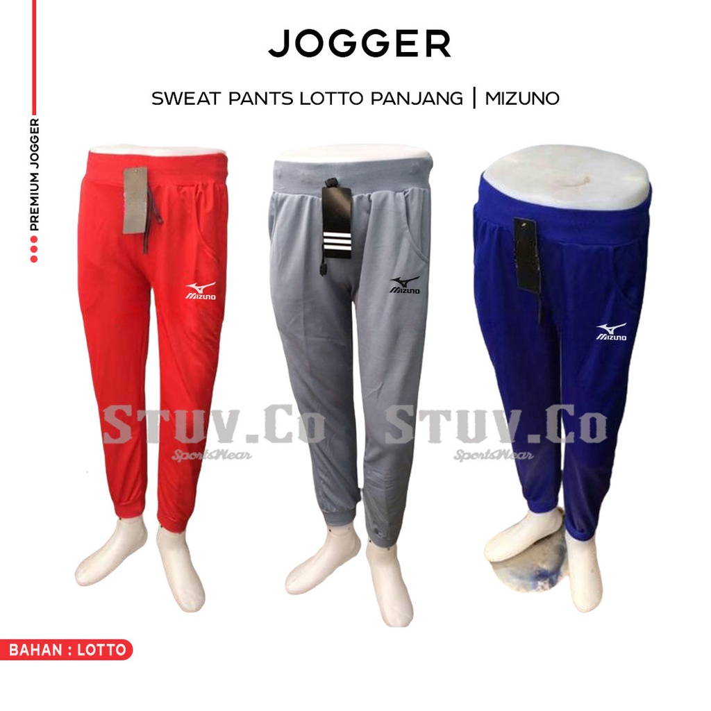 CELANA JOGGER PANJANG LOGO OLAHRAGA SENAM JOGGING GYM FITNESS YOGA PRIA WANITA