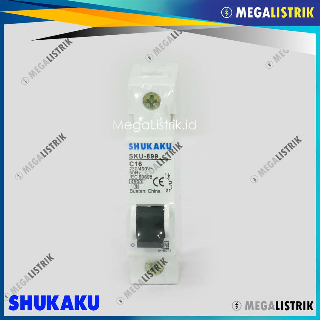 SHUKAKU MCB 1P 16A / 1 PHASE 16 AMPERE / 16 A C16 SKU-899 SNI