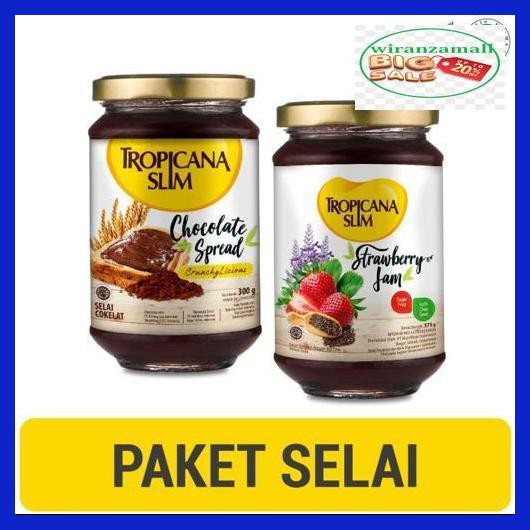 

23Qwe2- Tropicana Slim Chocolate Spread 300Gr + Strawberry Jam 375Gr 9Yk9Kji-