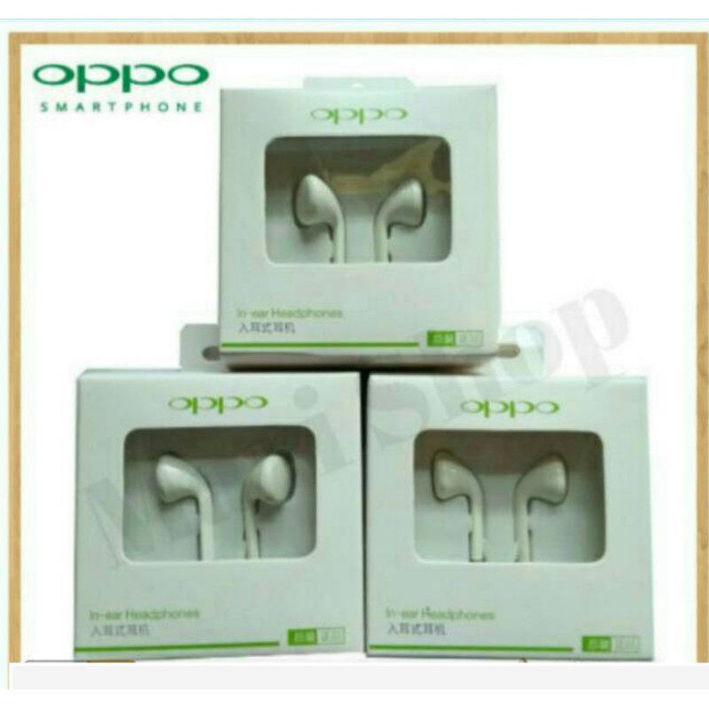 HEADSET OPPO HANDSFREE OPPO EARPHONE OPPO BUAT SEMUA JENIS SMARTPHONE JACK 3,5MM