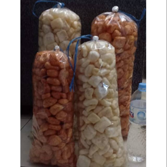 

Kerupuk kulit guling enak asin & pedas