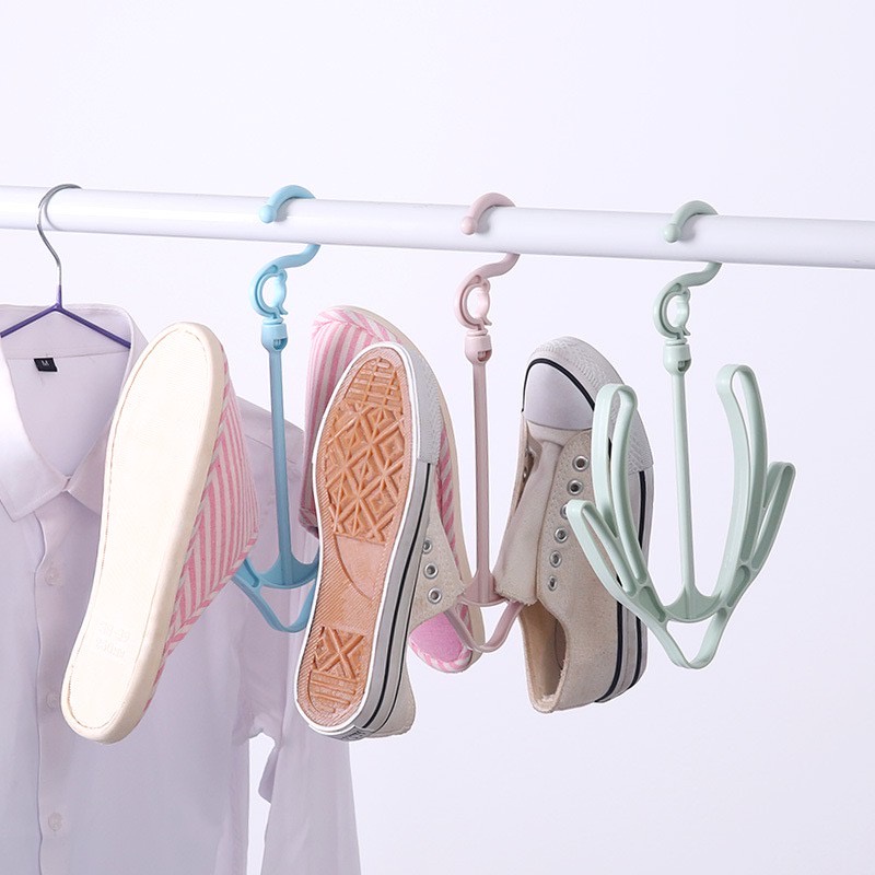 Gantungan Jemuran HANGER SEPATU Sandal Hanger Pengering Shoes Kaos Kaki Tas Slop - BUM