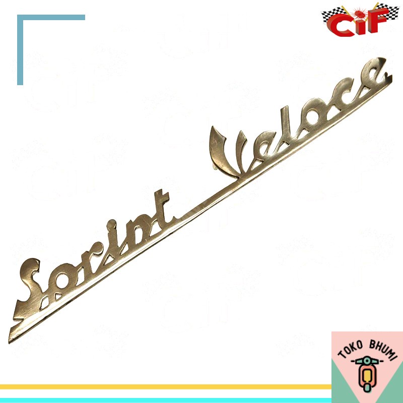CIF BADGE SPRINT VELOCE REAR FOR VESPA SPRINT | EMBLEM MOTOR VESPA SPRINT VELOCE MEREK CIF ORIGINAL 