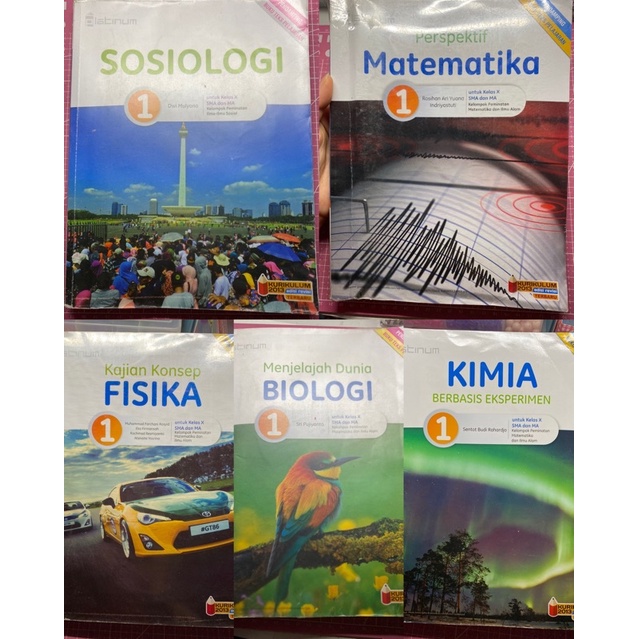BUKU PAKET SECOND SMA KELAS 10 | SOSIOLOGI MATEMATIKA MINAT FISIKA BIOLOGI KIMIA PLATINUM KURIKULUM 
