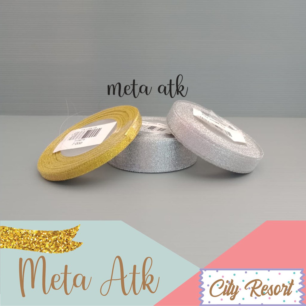 

Deskrpsi Pita Emas Gold 1/4 Inch / Pita Emas Silver 1Inch