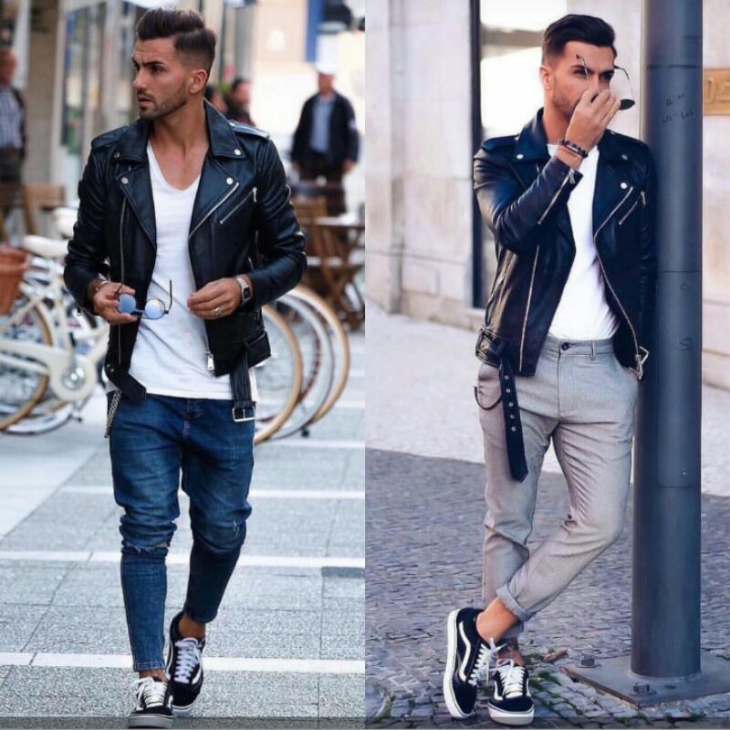 Jaket RAMONES Punk Rock Semi Kulit/Jaket Karlit Model Ramones RocknRoll