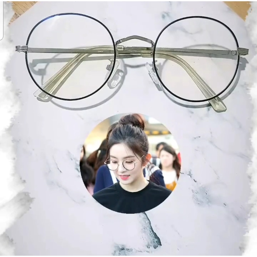 Frame Kacamata Bulat Murah Pria Wanita Minus Plus Frame Kacamata Korea