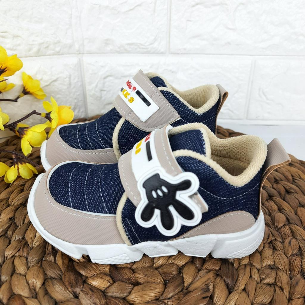 [TAMAN SEPATUKU] SEPATU TRENDY MURAH SNEAKER KERN DENIM ANAK LAKI-LAKI 1 2 3 TAHUN CAX40