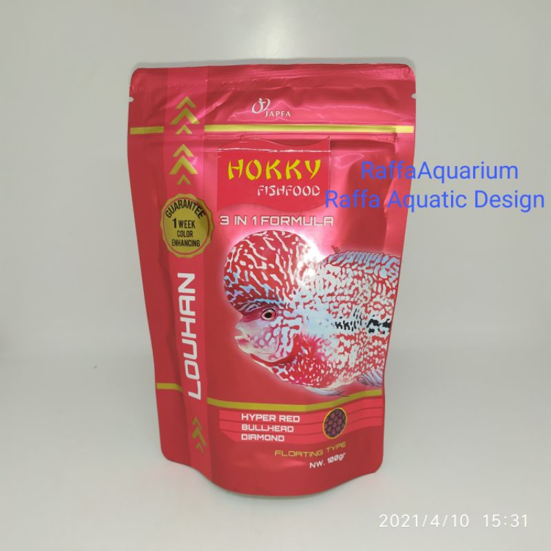 Hokky Louhan 100gr Hokky 3in1 Pakan ikan Pelet Louhan