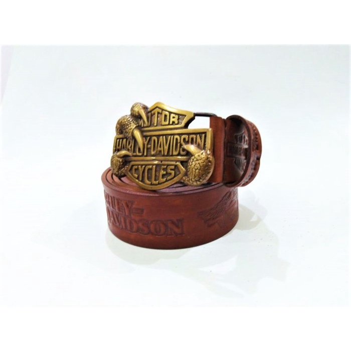 Ikat Pinggang Pria Kulit Asli Sabuk Cowok Harley Davidson Cakar