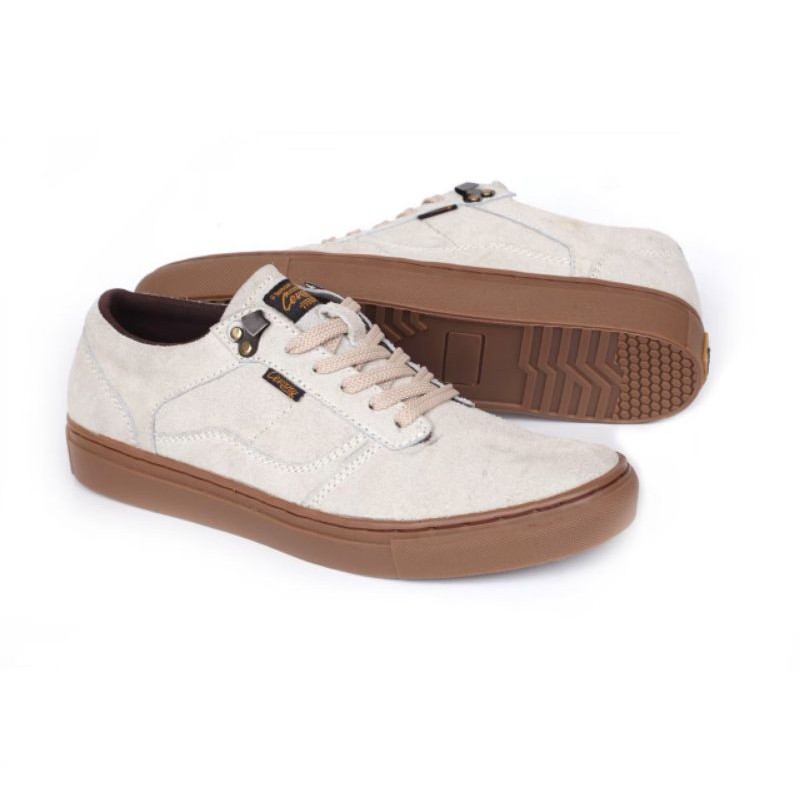 Sepatu Lokal Shoes Lokal Pride Cevany Gordon Cream Gum Suede