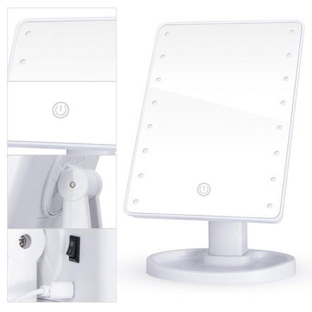 Grab medan Biutte.co Cermin Makeup Mirror 22 LED Light - A3106