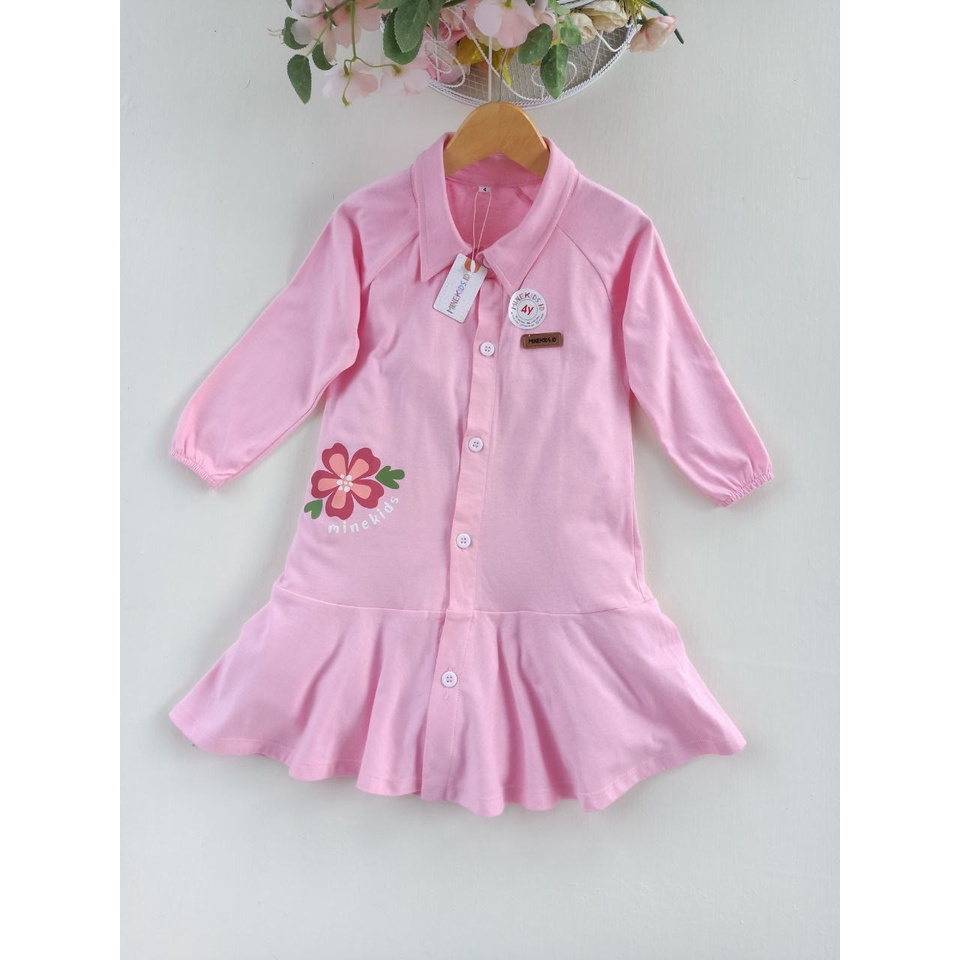 TERBARU Minekids Midi Dress Anak Perempuan/Midi Dress Anak/Dress Anak