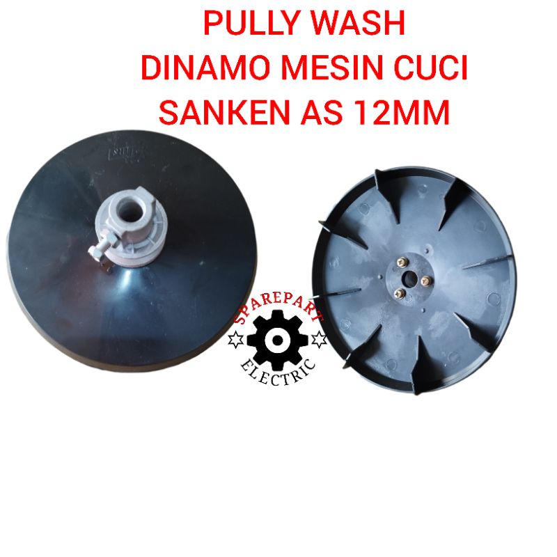 PULLY WASH DINAMO MESIN CUCI SANKEN UKURAN AS 12 MM