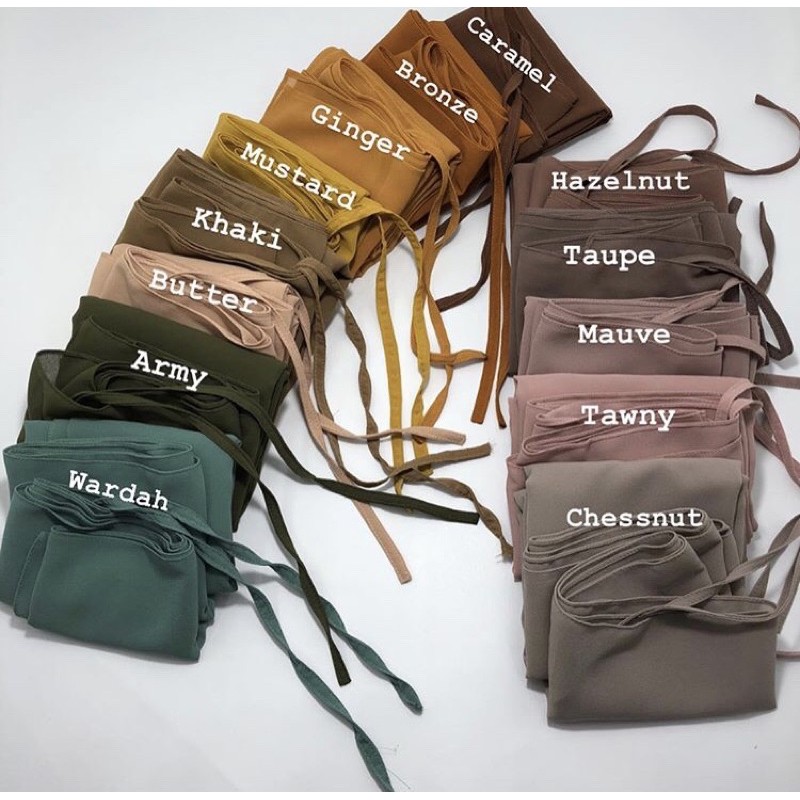 pashmina ceruty babydoll premium tali (free bandana rajut+scrunchie)