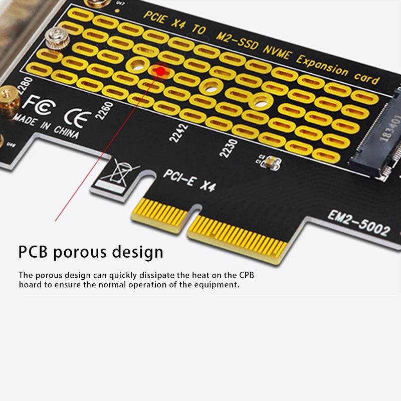 Btsg High-speed Teknologi Penambah Sinyal PCIE x4 Ke M2-SSD NVME Kartu Ekspanding