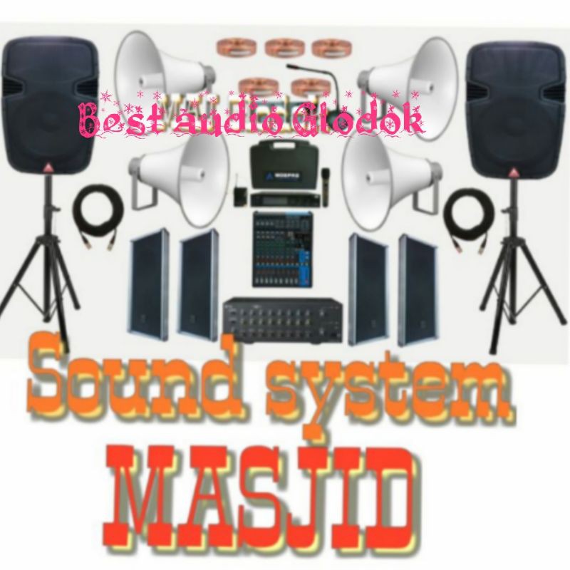 Sound system Toa Masjid dan Mixer Yamaha serta Speaker Aktif 15 inch